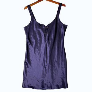 California Dynasty Vintage Chemise Slip Nightgown Liquid Satin Y2K Sz Large